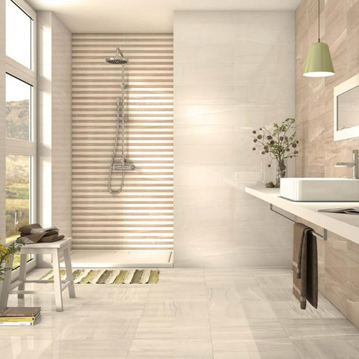 Kite Stripe Relieve Décor Wall Tile (Per M²) - Unbeatable Bathrooms