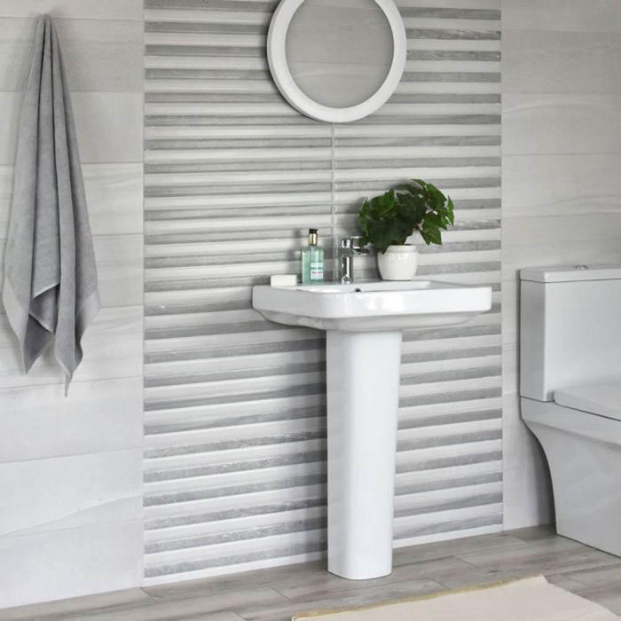 Kite Stripe Relieve Décor Wall Tile (Per M²) - Unbeatable Bathrooms