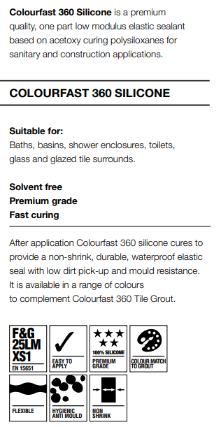 Larsen Colour Fast 360 Silicone Sealant - Unbeatable Bathrooms