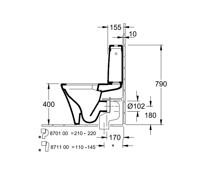 Villeroy & Boch O.Novo Washdown Rimless Close Coupled Toilet - Unbeatable Bathrooms