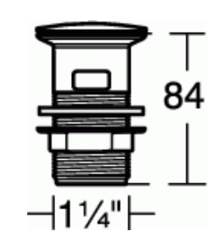 Ideal Standard Click Basin Waste Chrome - Unbeatable Bathrooms
