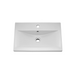 Nuie Deco 600mm Wall Hung 2 Drawer Fluted Vanity Unit & Basin - Satin White - Unbeatable Bathrooms