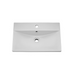 Nuie Deco 600mm Wall Hung 2 Drawer Fluted Vanity Unit & Basin - Satin Grey - Unbeatable Bathrooms