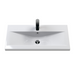 Nuie Deco 800mm Wall Hung 1 Drawer Fluted Vanity Unit & Basin - Satin Green - Unbeatable Bathrooms