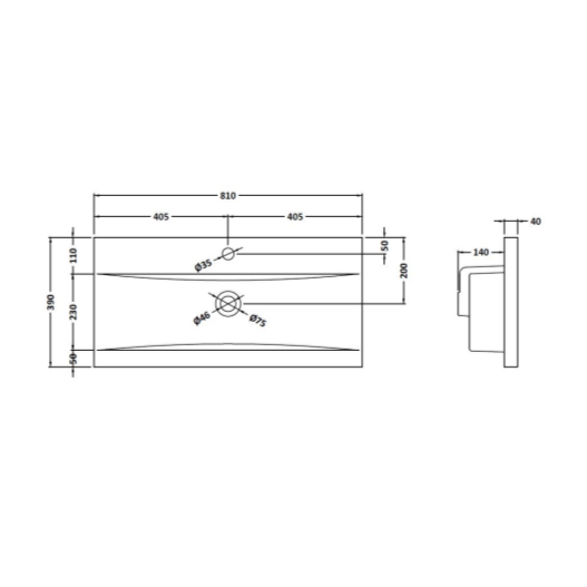 Nuie Deco 800mm Wall Hung 1 Drawer Fluted Vanity Unit & Basin - Satin Grey - Unbeatable Bathrooms
