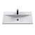 Nuie Deco 800mm Wall Hung 1 Drawer Fluted Vanity Unit & Basin - Satin White - Unbeatable Bathrooms