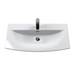 Nuie Deco 800mm Wall Hung 1 Drawer Fluted Vanity Unit & Basin - Satin White - Unbeatable Bathrooms