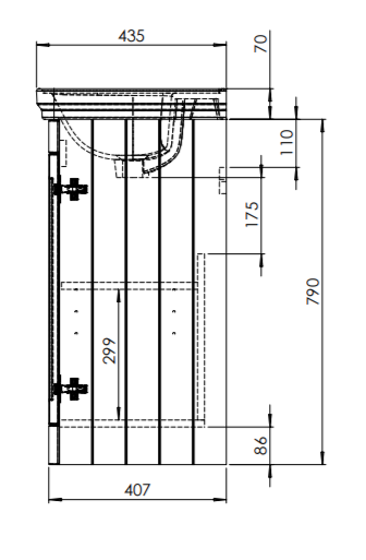 Tavistock Marston 500mm Floor Standing 2 Door Vanity Unit & Basin - Matt Dark Grey - Unbeatable Bathrooms