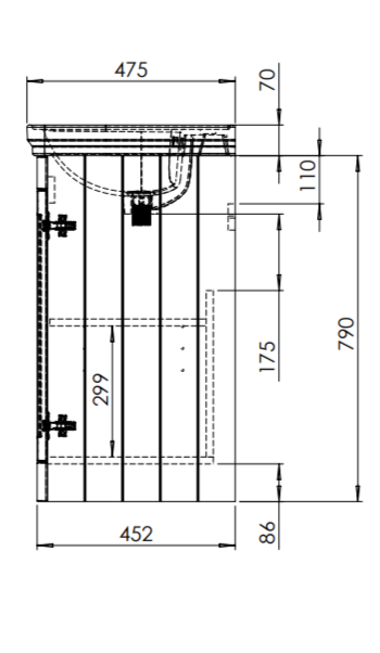 Tavistock Marston 600mm Floor Standing 2 Door Vanity Unit & Basin - Matt Spruce - Unbeatable Bathrooms