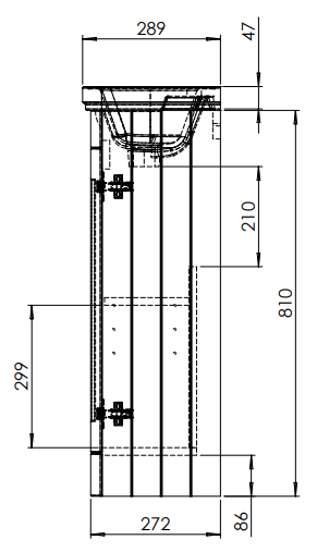 Tavistock Marston 450mm Floor Standing 1 Door Cloakroom Vanity Unit & Basin - Paper White - Unbeatable Bathrooms