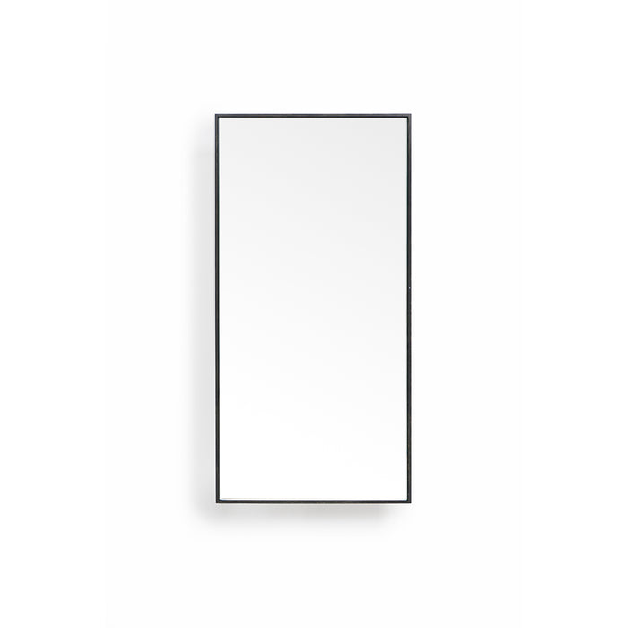 Slimline 3 Tray Bathroom Mirror Cabinet and Shelf Unit - Dark Oak - Unbeatable Bathrooms