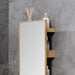 Slimline 3 Tray Bathroom Mirror Cabinet and Shelf Unit - Natural Oak - Unbeatable Bathrooms
