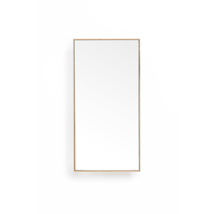 Slimline 3 Tray Bathroom Mirror Cabinet and Shelf Unit - Natural Oak - Unbeatable Bathrooms
