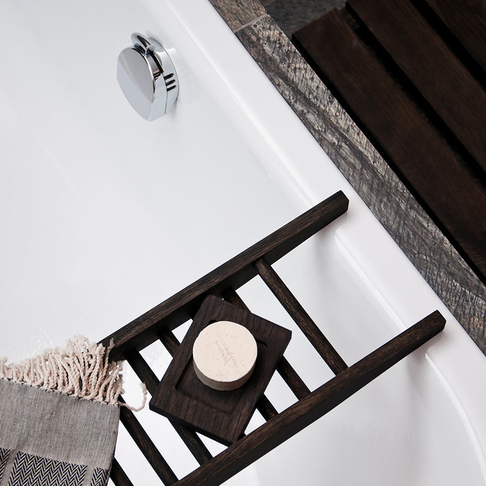 Wooden Soap Dish Mezza - Dark Oak - Unbeatable Bathrooms