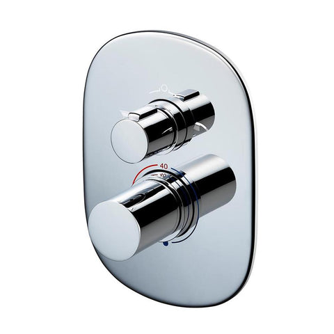 Sottini Basento Thermostatic Built In Bath Shower Mixer Oval - Unbeatable Bathrooms