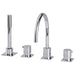 Sottini Tresa Dual Control 4 Hole Bath Shower Mixer with Spout and Pullout Handspray - Unbeatable Bathrooms