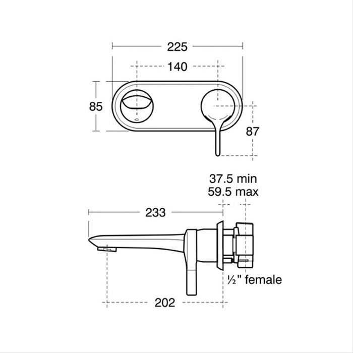 Sottini Paglia Single Lever Built In Basin Mixer Kit 2 - Unbeatable Bathrooms