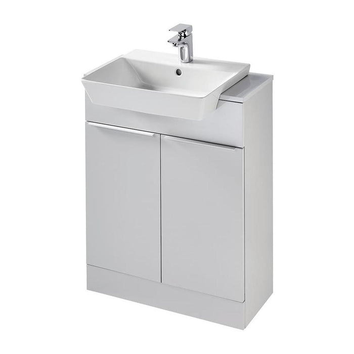 Sottini Mavone 650mm Vanity Unit - Floor Standing 2 Door Unit with Semi Countertop Basin - Unbeatable Bathrooms