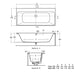 Sottini Turano Idealform Plus+ 17/1800mm Double Ended Bath with Normal Waste - Unbeatable Bathrooms