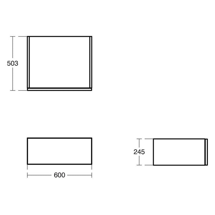 Sottini Ippari 60cm Wall Hung Base Unit with 1 Drawer H: 24cm - Unbeatable Bathrooms