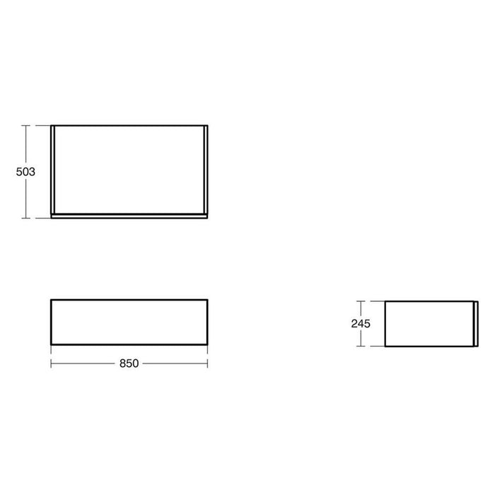 Sottini Ippari 85cm Wall Hung Base Unit with 1 Drawer H: 24cm - Unbeatable Bathrooms