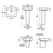 Sottini / Ideal Standard Coonect Air / Isarca Square 50/55/60cm Full Pedestal Basin - 1TH - Unbeatable Bathrooms