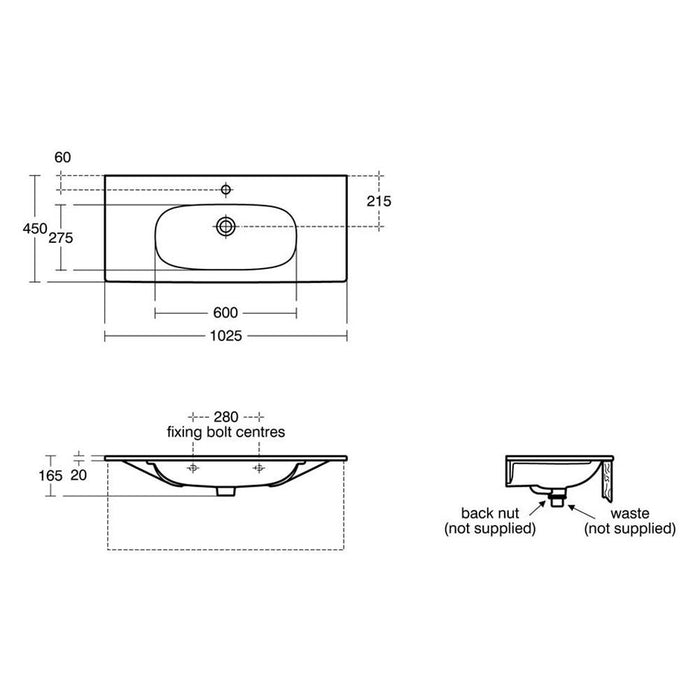 Sottini Mavone Basin Unit 100 1 Drawer - Unbeatable Bathrooms