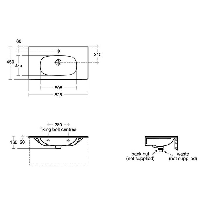 Sottini Mavone 800mm Vanity Unit - Wall Hung 2 Drawer Unit - Unbeatable Bathrooms