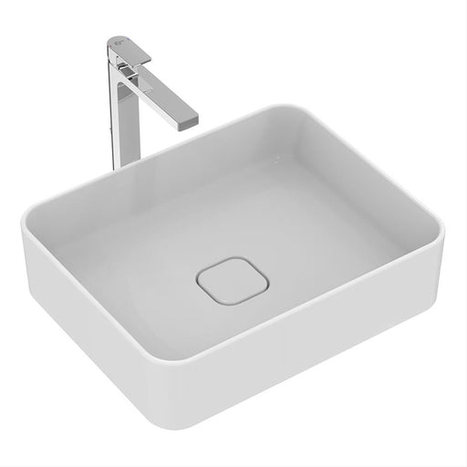 Ideal Standard Strada II 500mm 0 Tap Hole Rectangular Vessel Washbasin with Ceramic Waste Cover - Unbeatable Bathrooms
