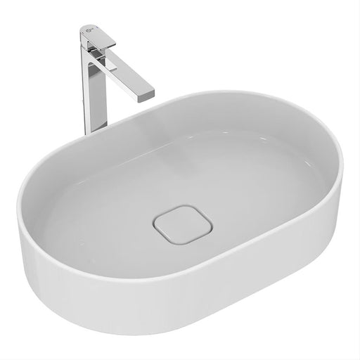 Ideal Standard Strada II 60cm Oval Vessel Washbasin - No Taphole with Ceramic Waste Cover - Unbeatable Bathrooms