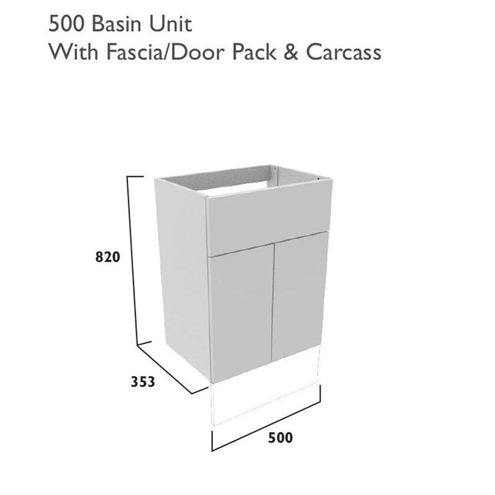 Tavistock Calm Basin Unit with Fascia/Door Pack and Carcass - Unbeatable Bathrooms