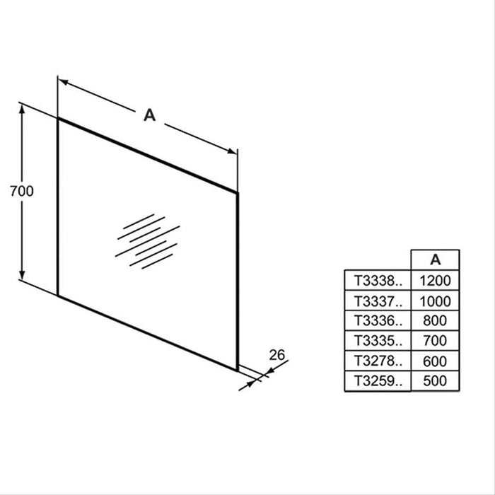 Ideal Standard M+L Mirror with Ambient Light and Anti-steam - Unbeatable Bathrooms