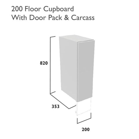 Tavistock Calm Single Floor Cupboard with Door Pack & Carcass - Unbeatable Bathrooms