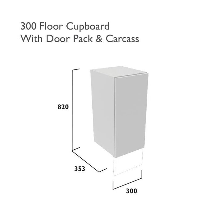 Tavistock Calm Single Floor Cupboard with Door Pack & Carcass - Unbeatable Bathrooms
