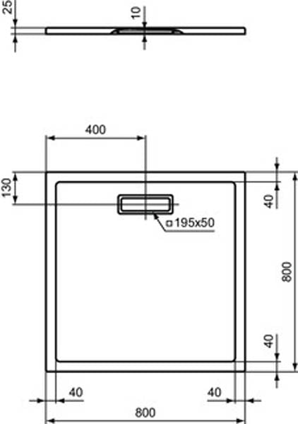 Ideal Standard Ultra Flat New Square Shower Tray - Unbeatable Bathrooms