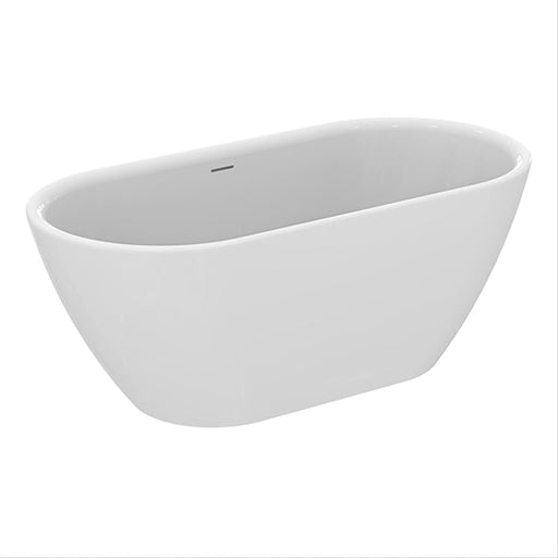 Ideal Standard Adapto 155cm x 75cm Oval Freestanding Bath with Clicker Waste and Slotted Overflow - Unbeatable Bathrooms