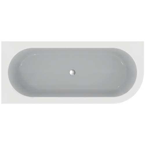 Ideal Standard Adapto 178cm x 78cm Asymmetric Double Ended Bath with Clicker Waste and Slotted Overflow, No Tapholes - Unbeatable Bathrooms