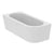Ideal Standard Adapto 178cm x 78cm Asymmetric Double Ended Bath with Clicker Waste and Slotted Overflow, No Tapholes - Unbeatable Bathrooms