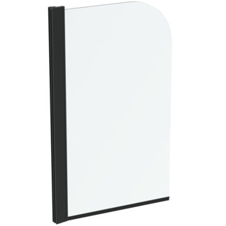 Ideal Standard Connect 2 Silk Black Radius Bath Screen - Unbeatable Bathrooms