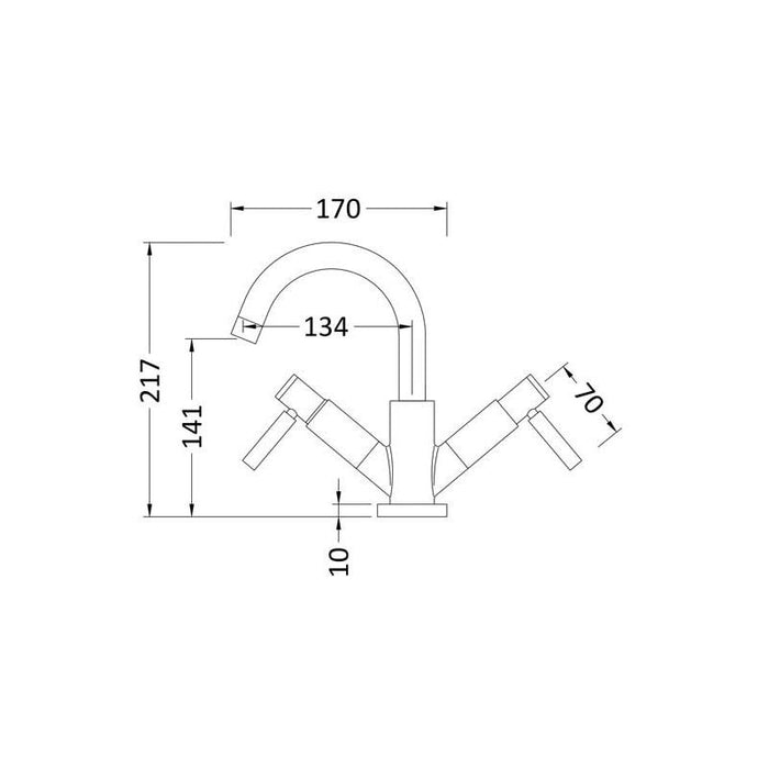 Hudson Reed Tec Lever Mono Small Swivel Spout Waste - Unbeatable Bathrooms