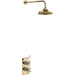 Burlington Trent Thermostatic Single Outlet Concealed Shower Valve with Fixed Shower Arm with Rose - Unbeatable Bathrooms