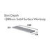 Tavistock Slim Depth Solid Surface Worktop - Unbeatable Bathrooms