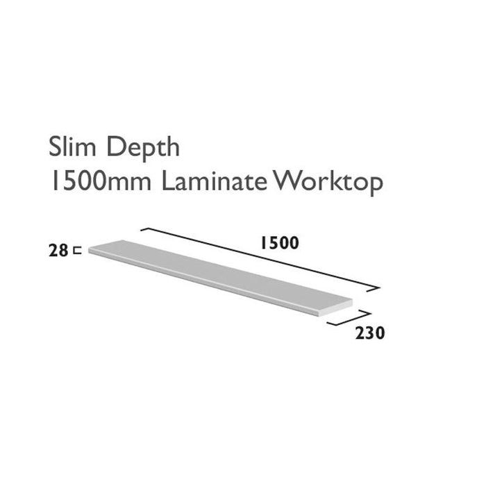 Tavistock Slim Depth Solid Surface Worktop - Unbeatable Bathrooms