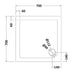 Hudson Reed 700mm Square Shower Tray - White - Unbeatable Bathrooms