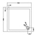 Hudson Reed 900mm Square Shower Tray - White - Unbeatable Bathrooms