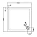 Hudson Reed 900mm Square Shower Tray - Black Slate - Unbeatable Bathrooms