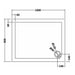 Hudson Reed 1000mm Rectangle Shower Tray - White - Unbeatable Bathrooms