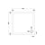 Hudson Reed 1000mm Square Shower Tray - White - Unbeatable Bathrooms