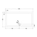 Hudson Reed Slimline Rectangle Shower Tray - White - Unbeatable Bathrooms