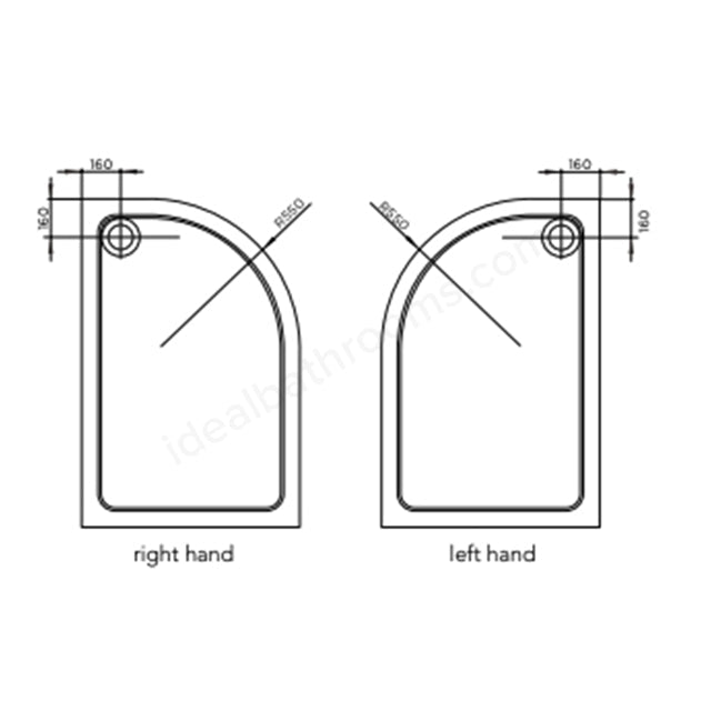 Essential April Offset Quadrant Shower Tray - Unbeatable Bathrooms
